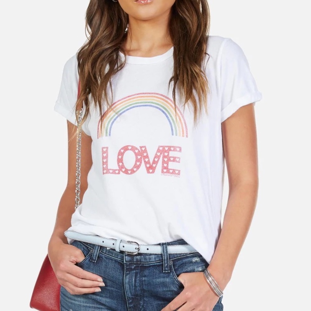 Lauren Moshi Edda Rainbow Love Tee